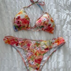 Floral Four Piece Bikini Set